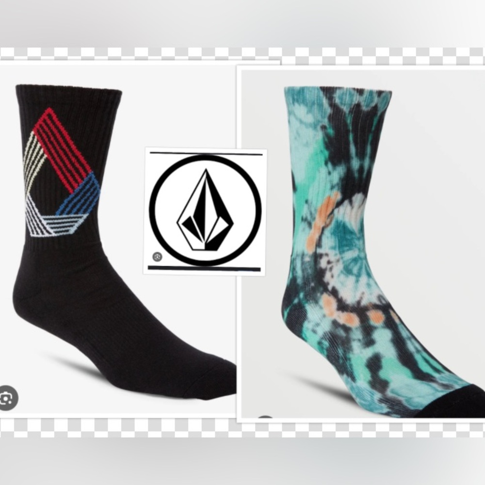 Two pairs Volvom men's crew socks NWT